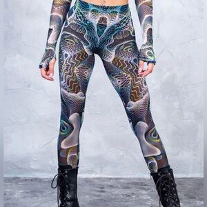 BADINKA Vapor Trance Mesh Leggings Size Medium $56 online